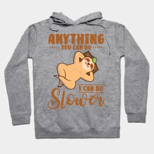 Cute Sloth Lazy Office Worker Working Sloth Statement Chill Hoodie